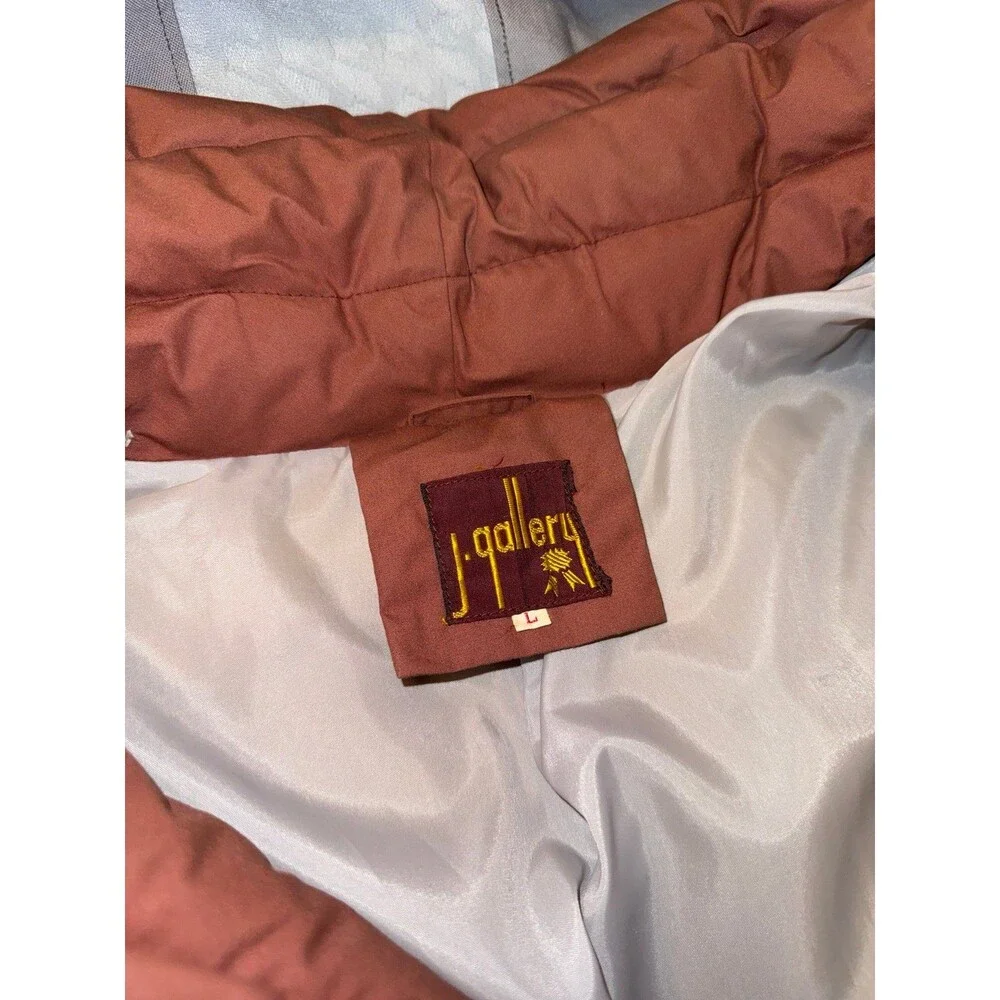 Vintage J. Gallery Women's Size L Mauve/Dusty Rose Long Down Puffer Coat sz L